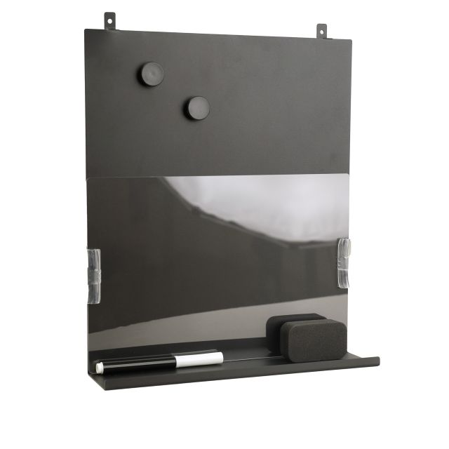 Black Magnetic Board With Shelf And 2 Magnets 693790Df Denpanels