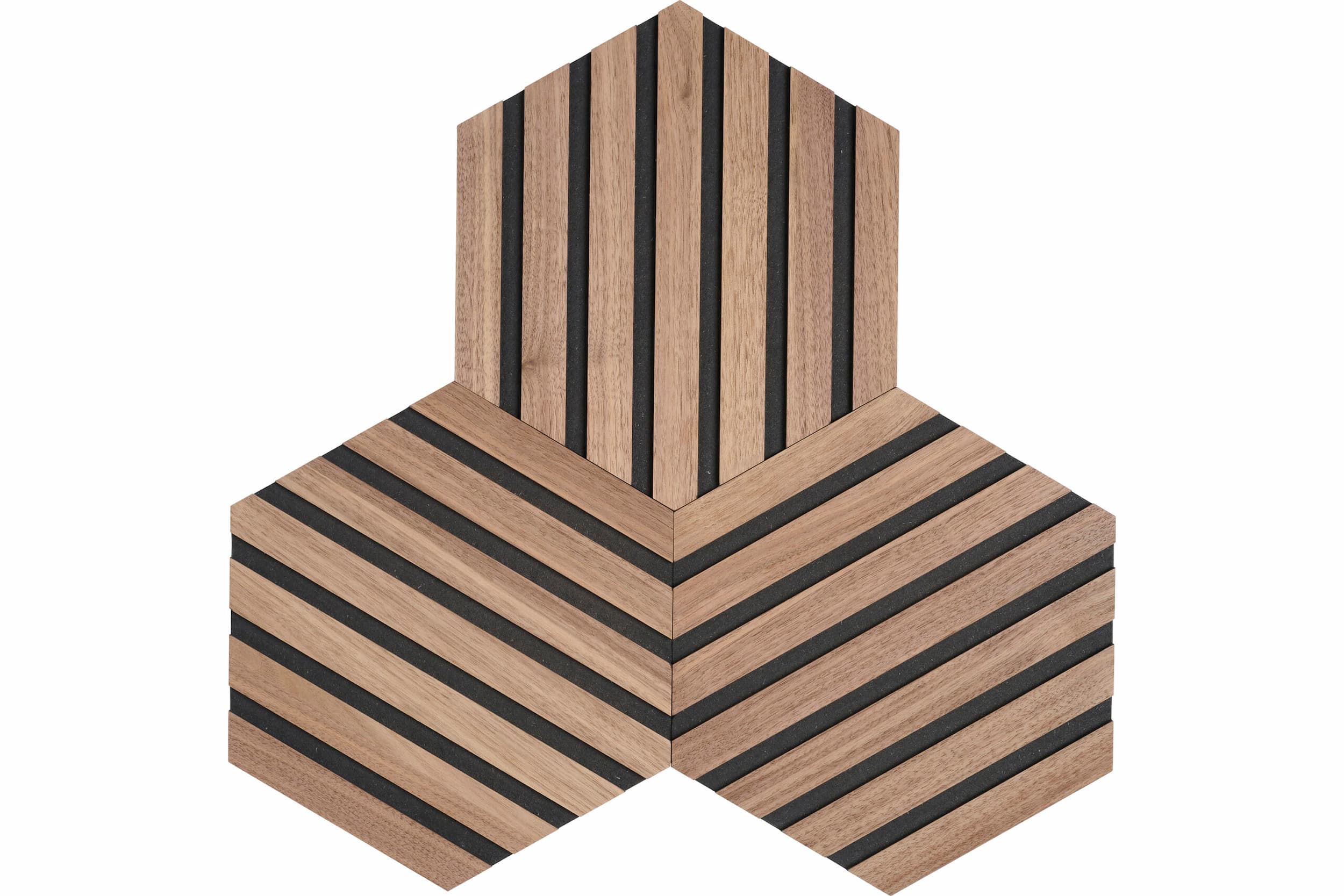 Hexagon American Walnut Black Mdf Black Felt 2 6 Scaled 1 A9C50E8C Denpanels