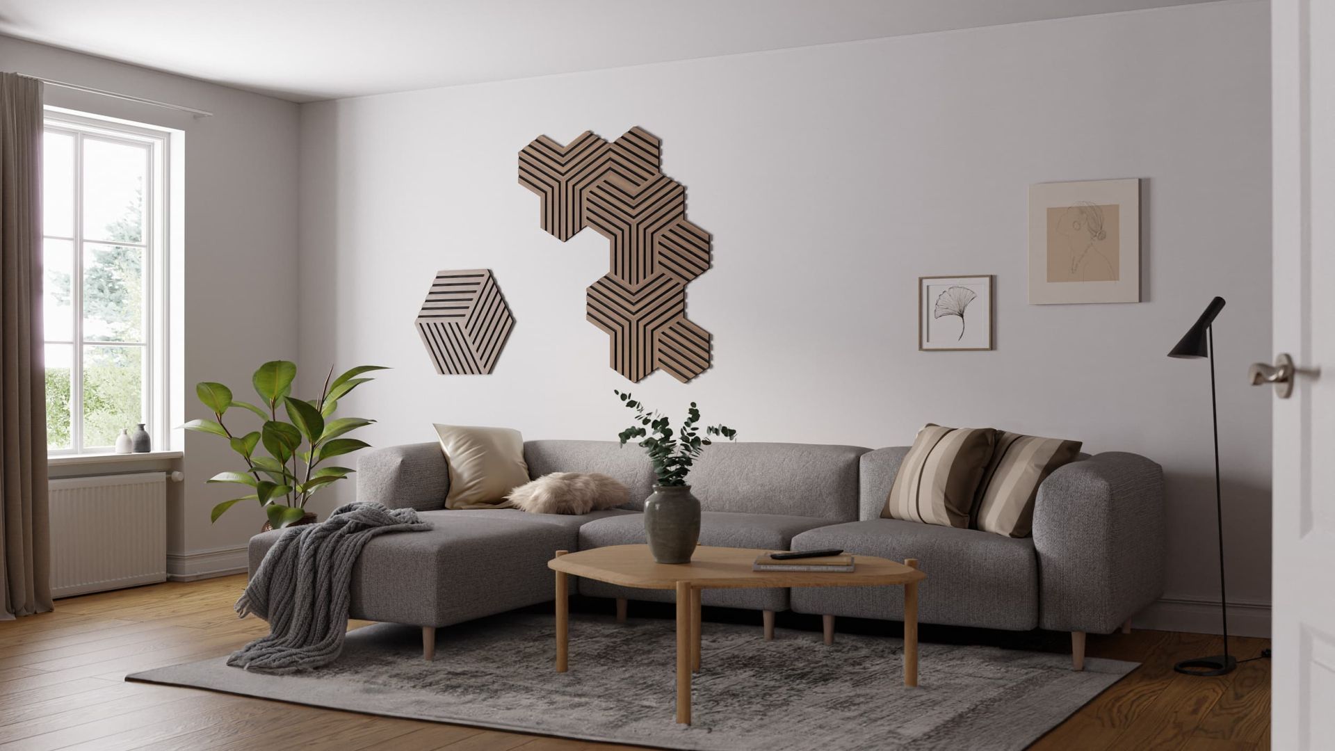 Hexagon Raute Walnut W Dde0B711 Denpanels